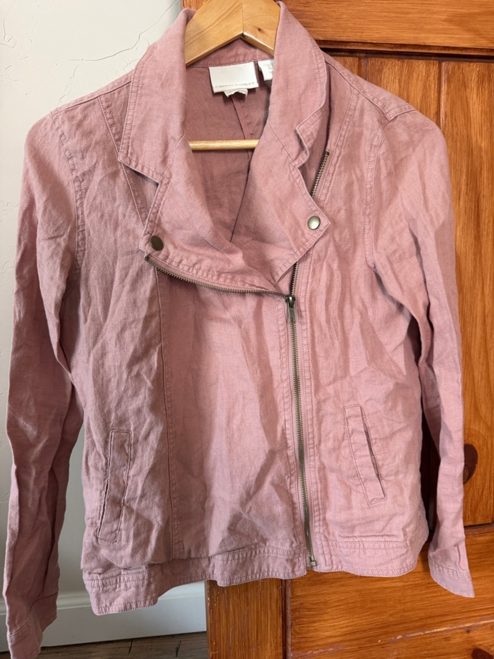 Cynthia Rowley Dusty Rose Asymmetrical Zip Jacket